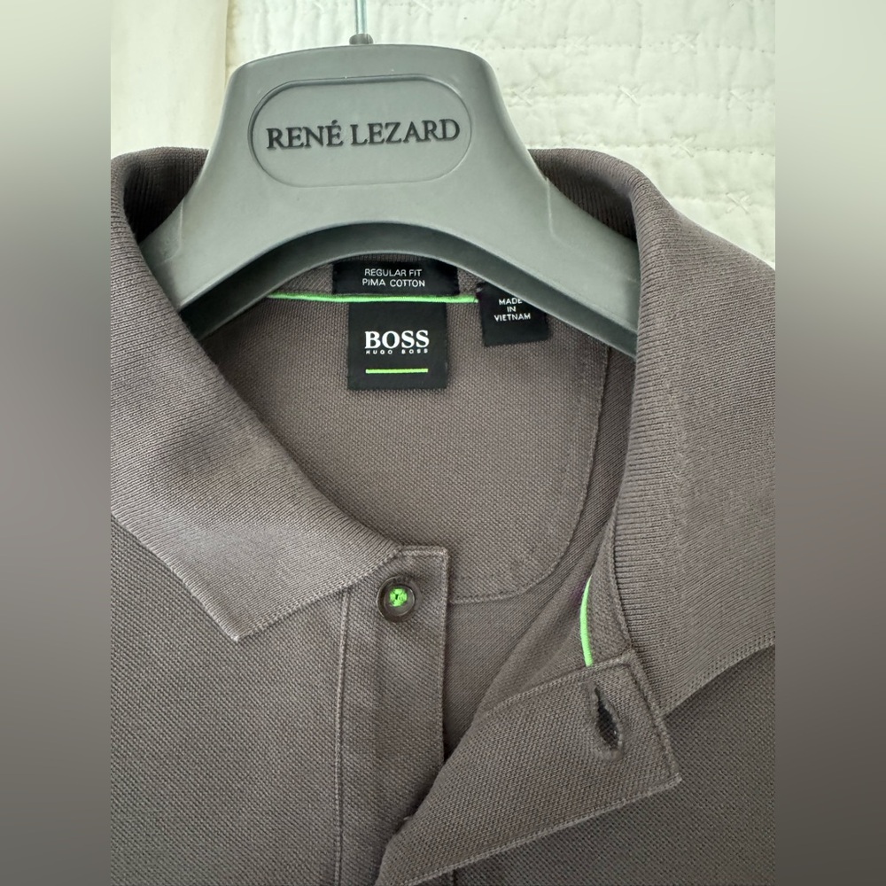 BOSS Gray Slim-Fit Polo Shirt - Picture 3 of 7